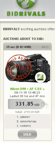 A $2800 digital camera sells for $331.85