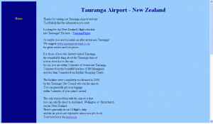 Screenshot of the abomination that is TaurangaAirport.co.nz